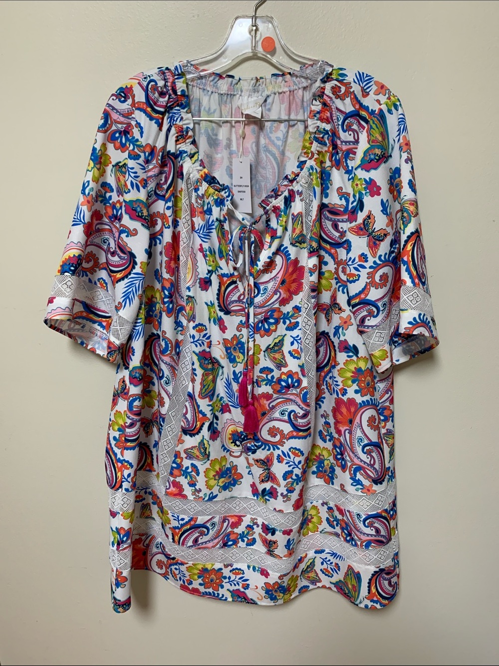 Sunshine 79 swim coverup - butterfly high tunic bright bohemian swim coverup